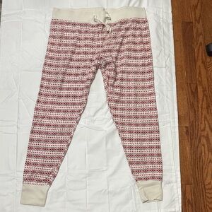 GAP Red and Cream Patterned Pajama Pants